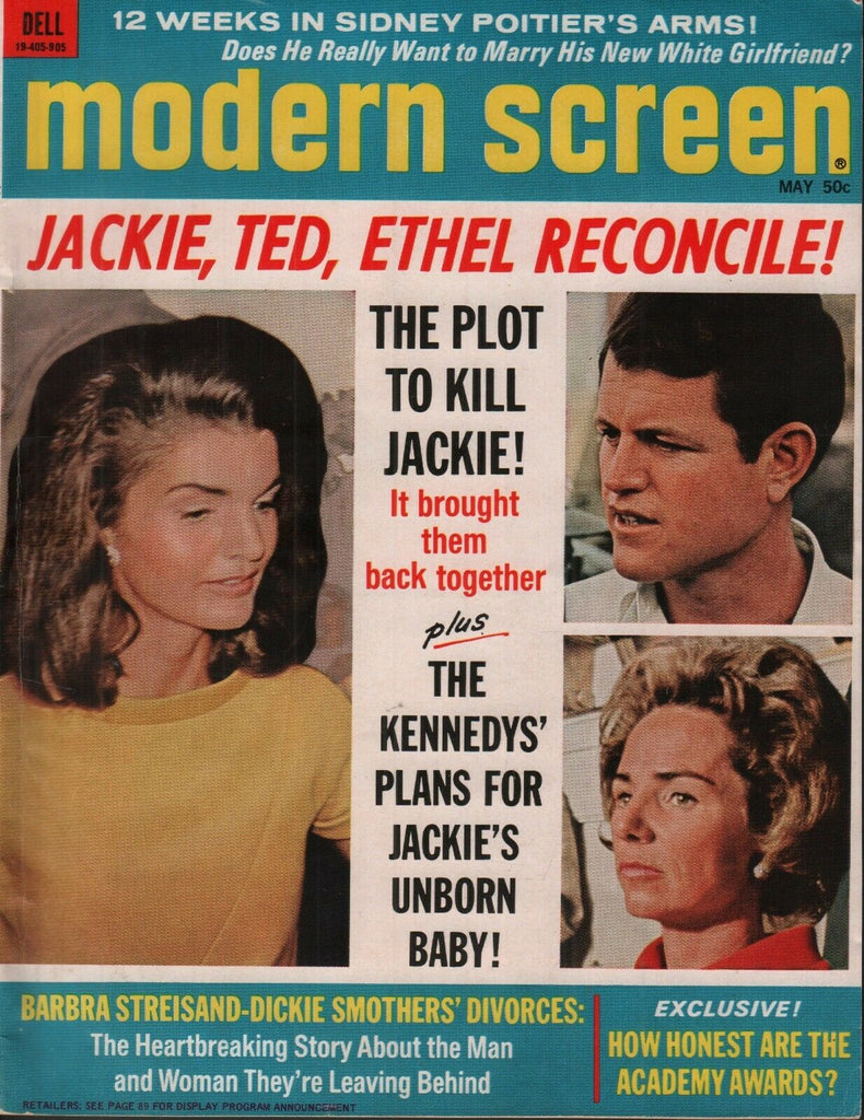 Modern Screen May 1969 Jackie Ted Ethel Kennedy Barbara Streisand 062019AME