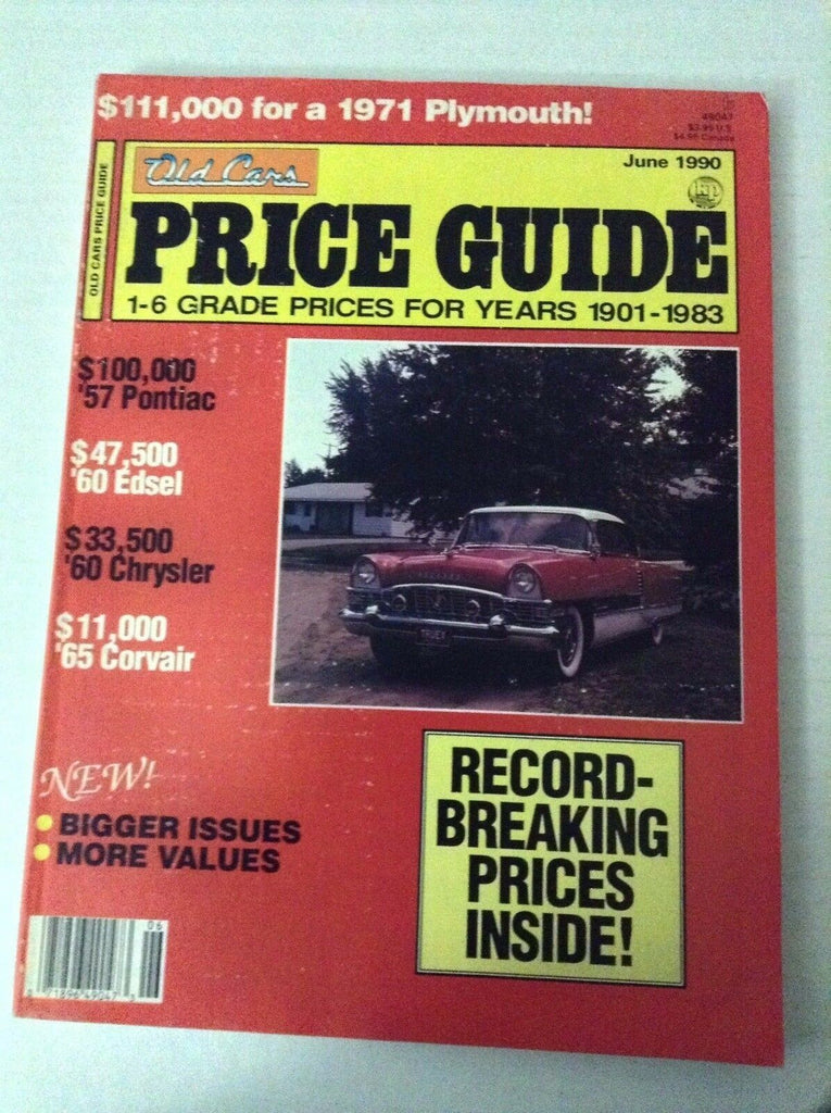 Old Cars Price Guide Magazine '57 Pontiac '60 Chrysler June 1990 032217NONRH