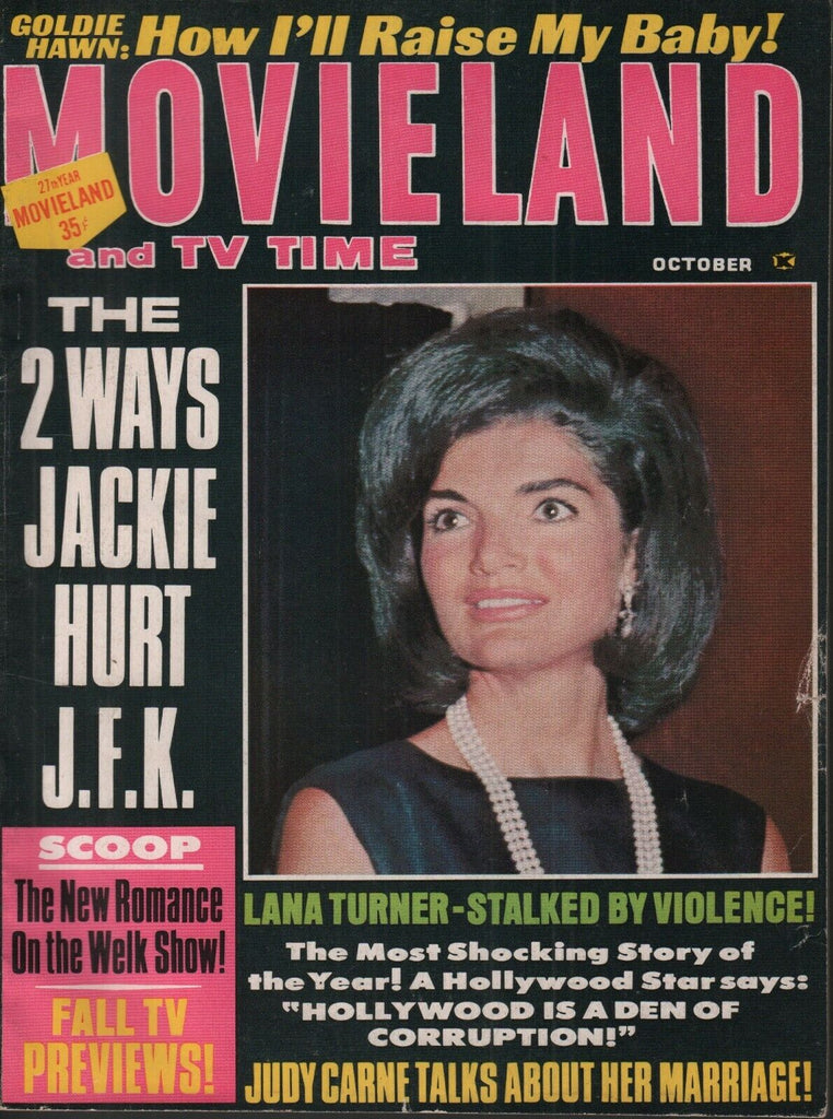 Movieland and TV Time October 1969 Jackie Kennedy Lana Turner 062019AME2