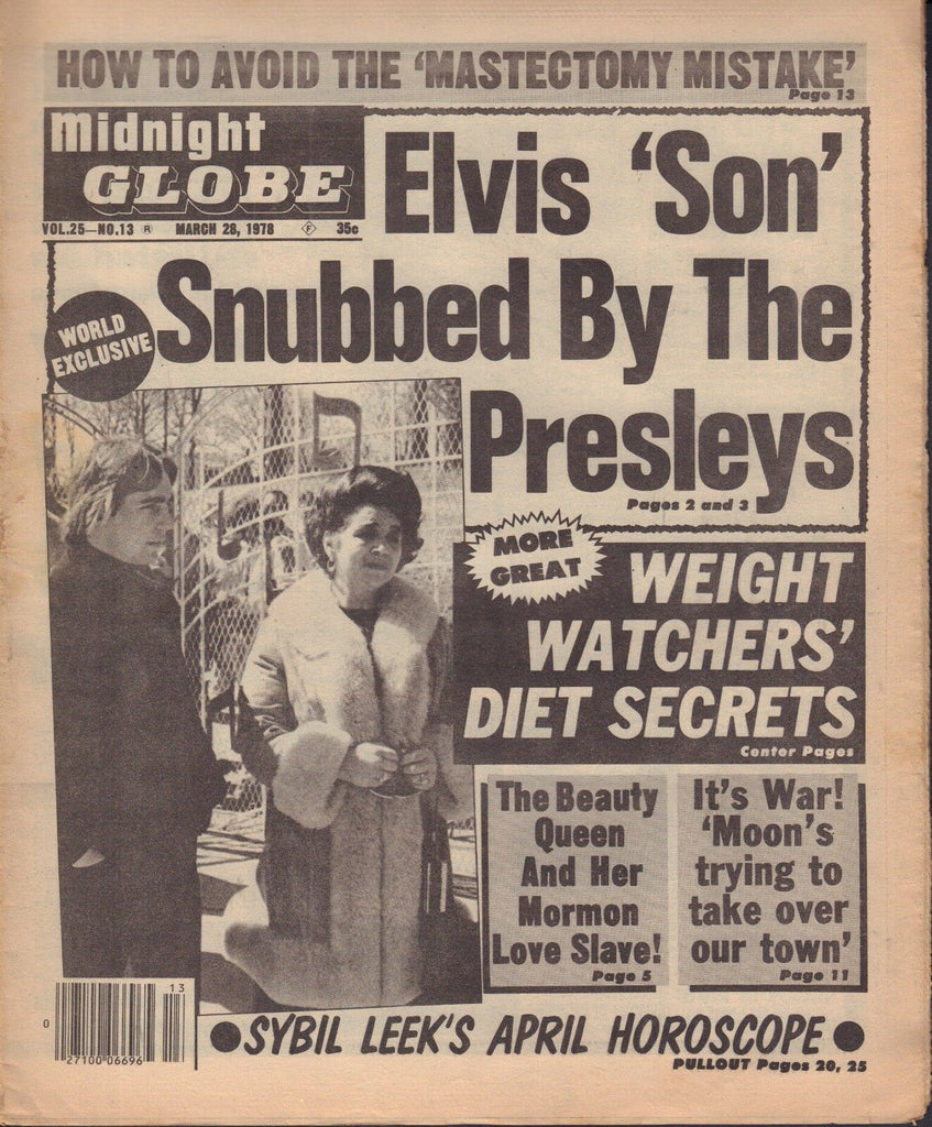 Midnight Globe Magazine Elvis Presley's Son March 28, 1978 013018nonr2