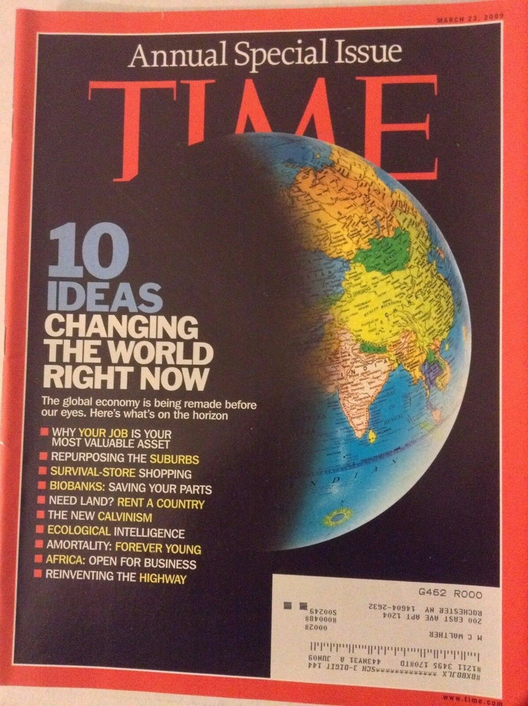 Time Magazine 10 Ideas Changing The World March 23, 2009 081017nonrh