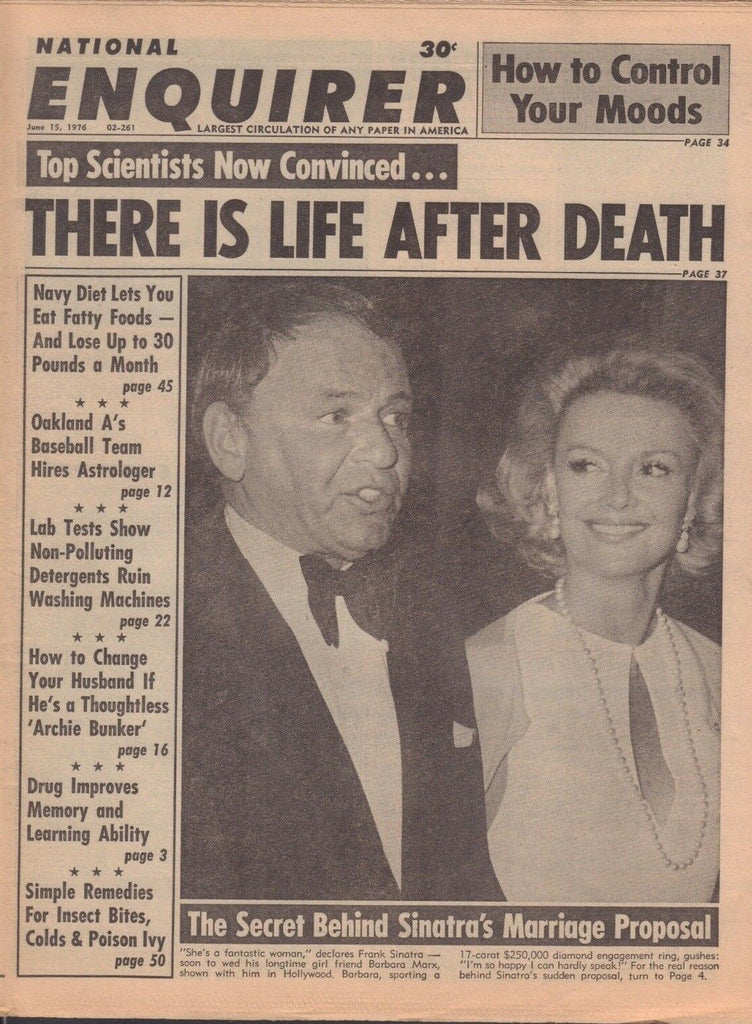 National Enquirer June 15 1976 Frank Sinatra Oakland A's 012219DBE