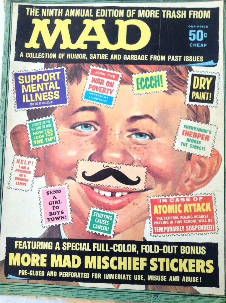 Mad Magazine Mad Mischief Stamps 9th annual 1970s 082017nonrh3