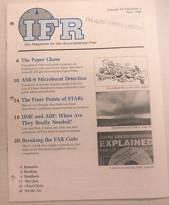 IFR Pilot Magazine The Paper Chase & ASR-9 Microburst April 1996 FAL 061815R