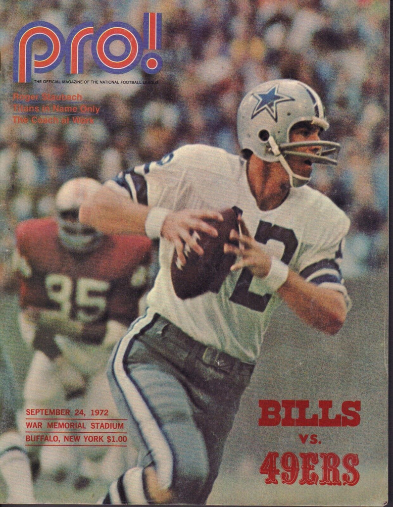 Pro! Magazine Buffalo Bills vs. 49ers 1972 Roger Staubach 072817nonjhe