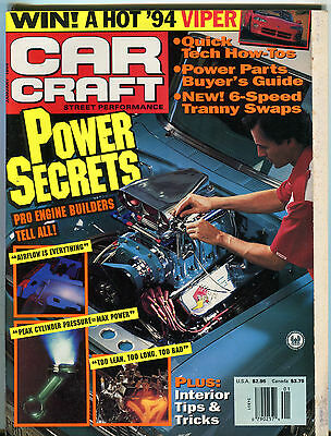 Car Craft Magazine January 1994 Power Secrets EX 022216jhe
