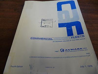 Commercial Aircraft Fleets July 1976 4th Edition Paperback Ex-FAA 032216ame2