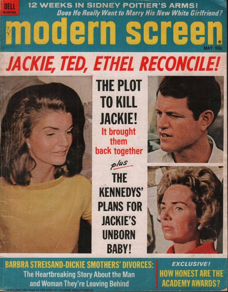 Modern Screen May 1969 Jackie Ted Ethel Kennedy Barbara Streisand 062019AME