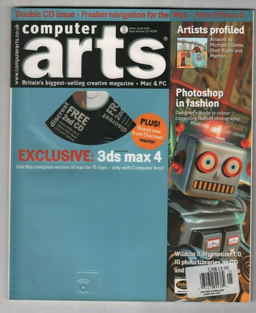 Computer Arts UK Mag Photoshop 3ds Max 4 May 2001 W/CD 012420nonr