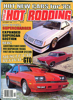 Popular Hot Rodding Magazine October 1984 Muscle Car Revival GTO EX 012516jhe