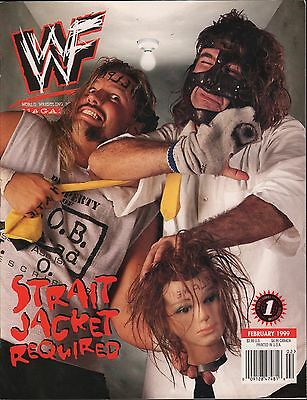 WWE Magazine February 1999 "Strait Jacket Required" EX 121015DBE