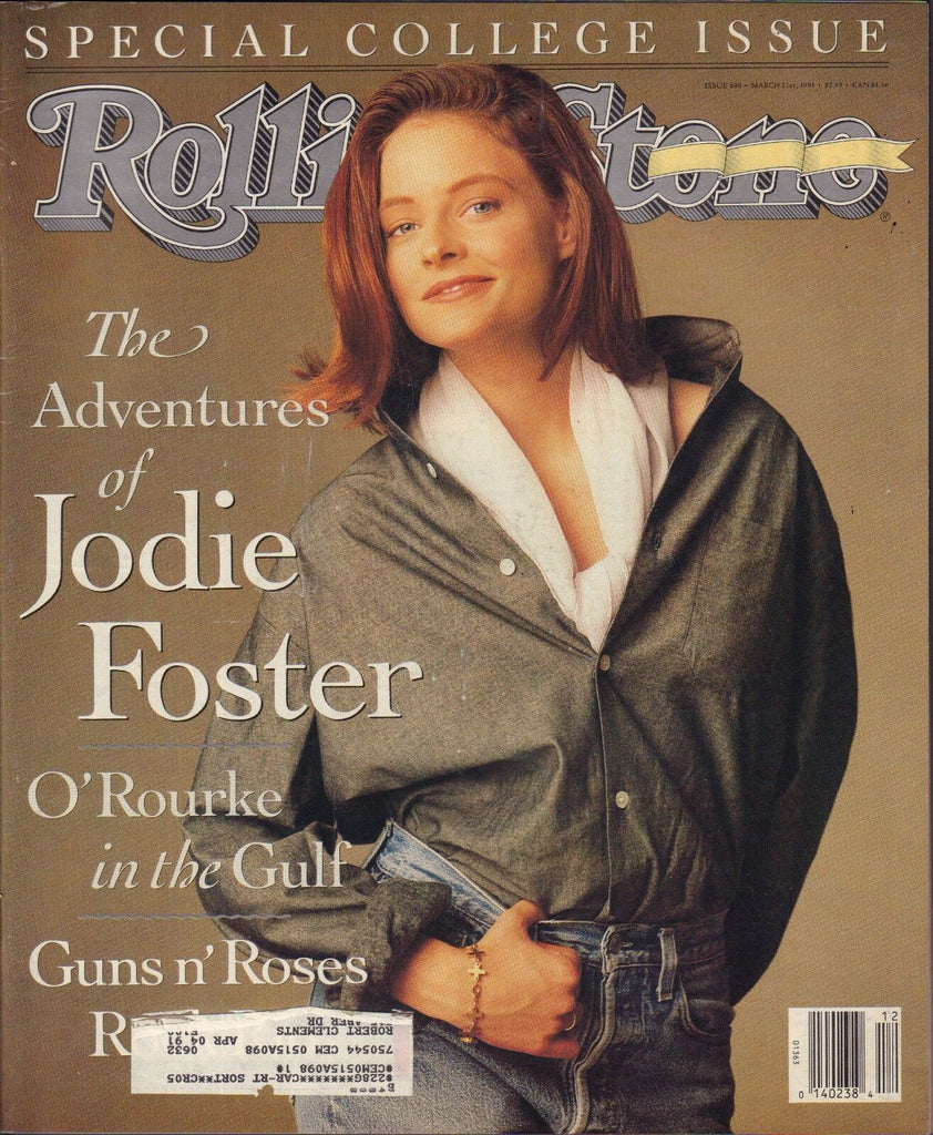 Rolling Stone March 21 1991 Jodie Foster, Guns n' Roses w/ML 122616DBE