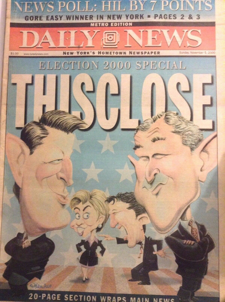 Daily News Magazine George W. Bush This Close November 5, 2000 102317nonrh3