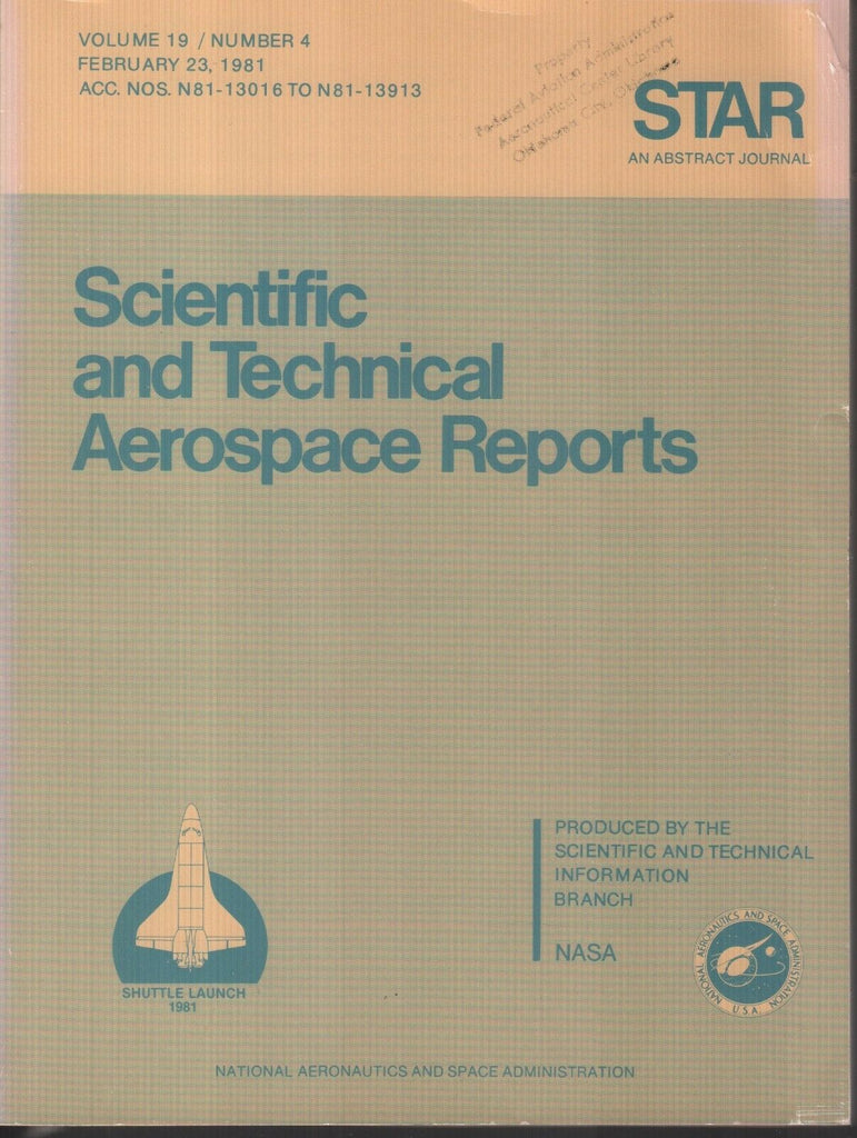 NASA STAR Volume 19 #4 February 23 1981 Abstract Journal Ex-FAA 121918AME2