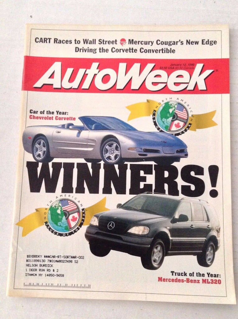 Autoweek Magazine Chevrolet Covette Mercedes Benz January 12, 1998 020117RH