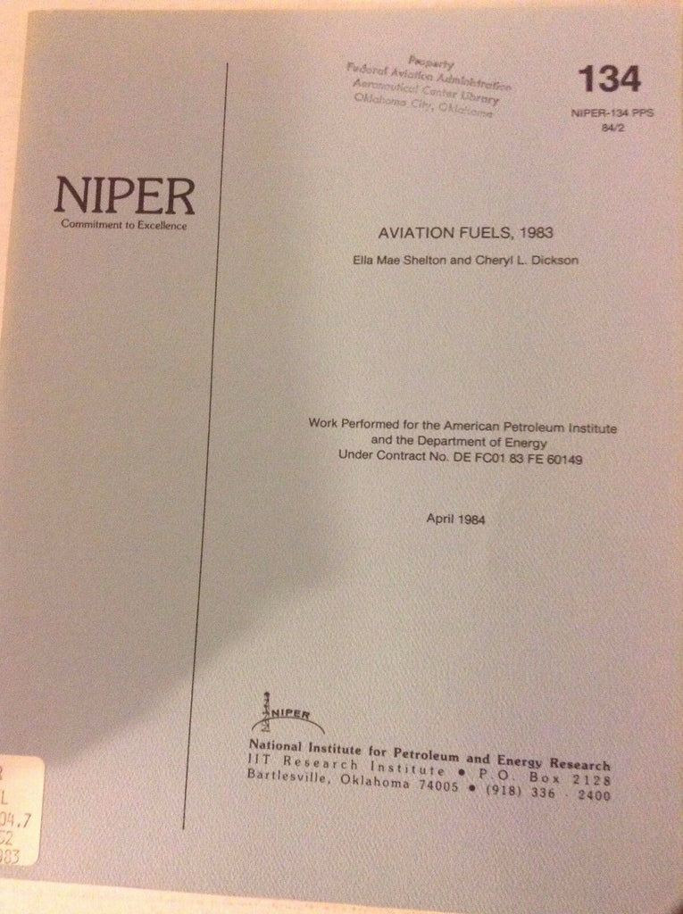 NIPER Magazine Inspection Data No.134 April 1984 081417nonrh2