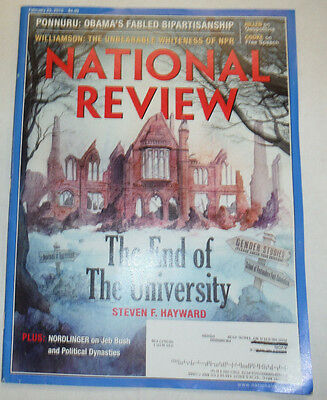 National Review Magazine The End Of The University February 2015 031915R2