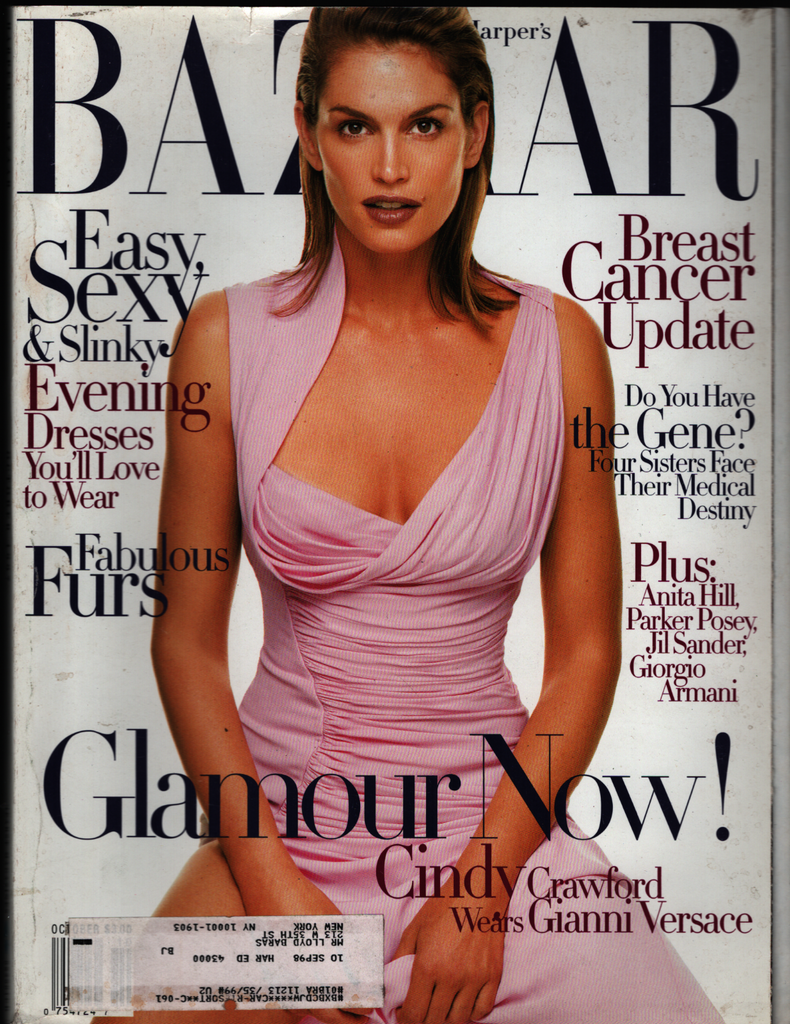 Harper's Bazaar Fashion Magazine October 1997 Cindy Crawford Versace 030921ame2