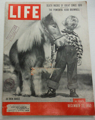 Life Magazine 30 Inch Horse Herb Brownell December 1952 020215R