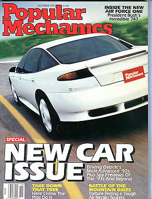 Popular Mechanics Magazine October 1991 New Car Issue EX 081716jhe