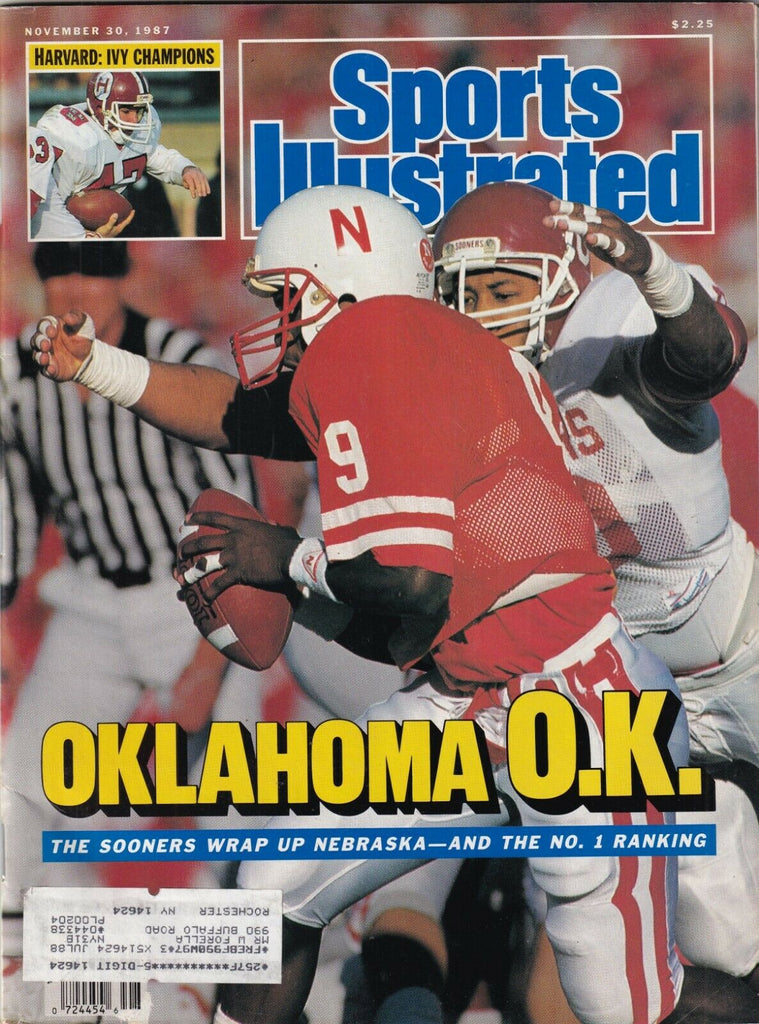 Sports Illustrated Oklahoma The Sooners Wrap Up November 30, 1987 091719nonr