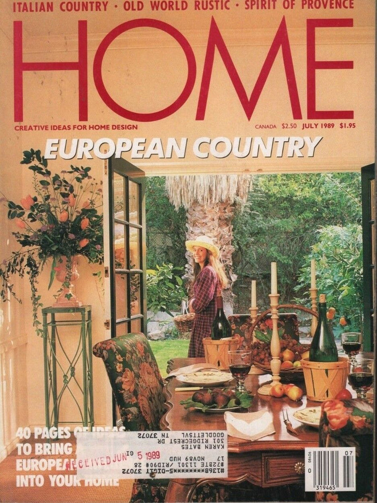 Home Magazine July 1989 Michael Roberts Tra Vigne w/ML 090318DBE2