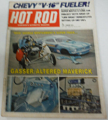 Hot Rod Magazine Chevy V-16 Fueler January 1971 080614R
