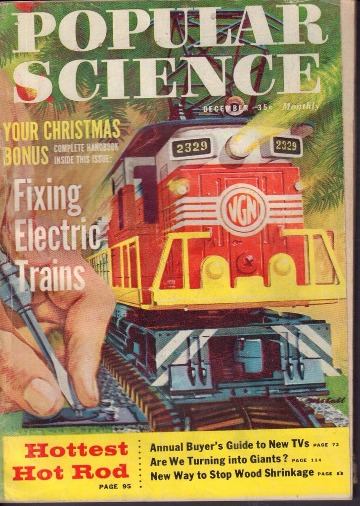 Popular Science Magazine December 1952 Fixing Electric Trains 072717nonjhe