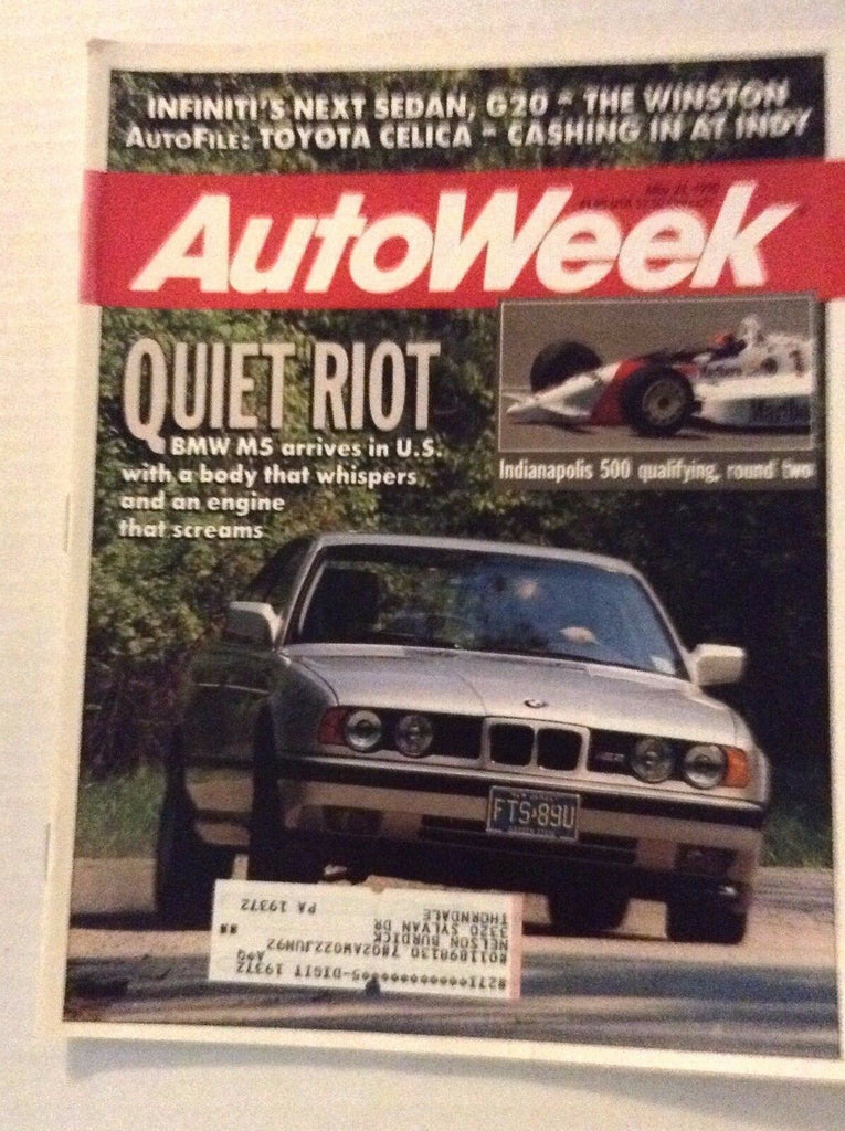 Autoweek Magazine Magazine BMW M5 Arrives May 28, 1990 011717RH