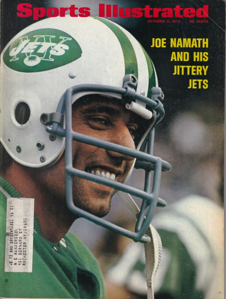 Sports Illustrated Magazine Joe Namath October 9, 1972 022019nonr