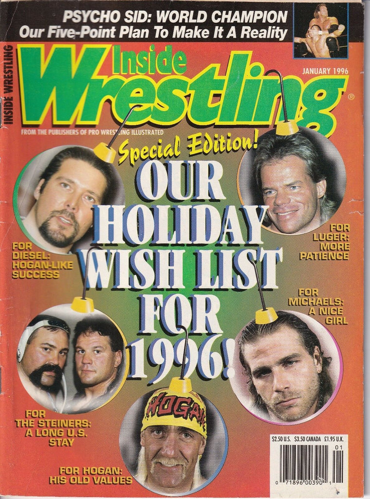 Inside Wrestling Magazine Lex Luger Shawn Michaels January 1996 012919nonr