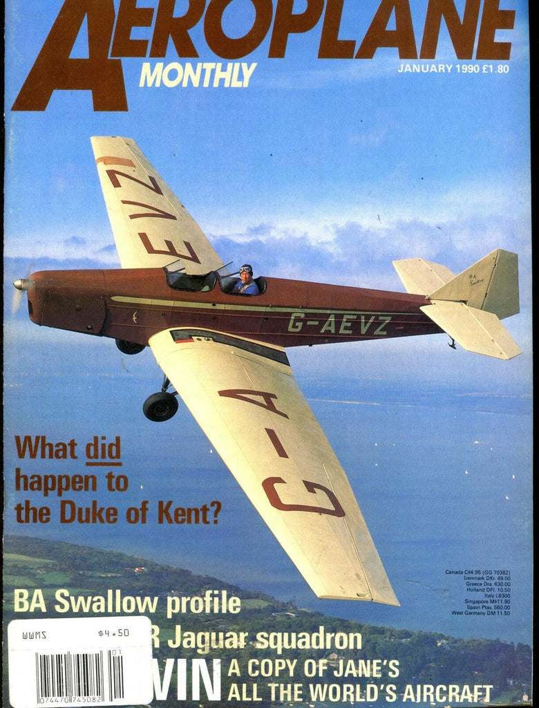 Aeroplane Monthly Magazine January 1990 Duke Of Kent EX No ML 113016jhe