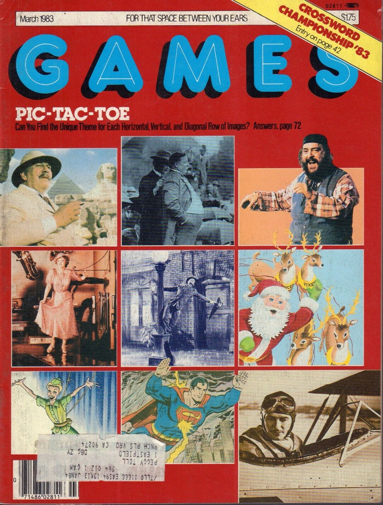 Games March 1983 Pic-Tac-Toe, Superman, Santa, Peter Pan w/ML 052517nonDBE