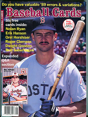 Baseball Cards Magazine August 1989 Mike Greenwell EX 060216jhe