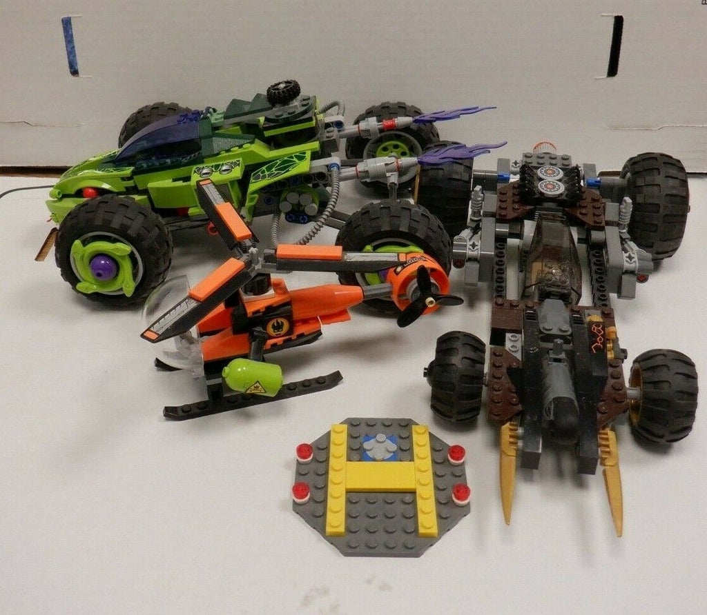 lot of 3 Lego Vehical Sets 2 Cars 1 Helicopter Ninjago & Other 010220DBTL