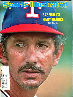 Sports Illustrated Magazine June 2 1975 Billy Martin w/ML EX 060316jhe