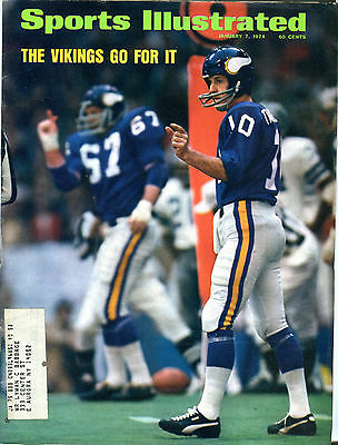 Sports Illustrated Magazine January 7 1974 Fran Tarkenton EX 060316jhe