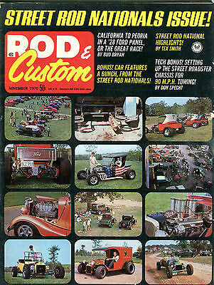 Rod & Custom Magazine November 1970 Street Rod Nationals VGEX 020416jhe