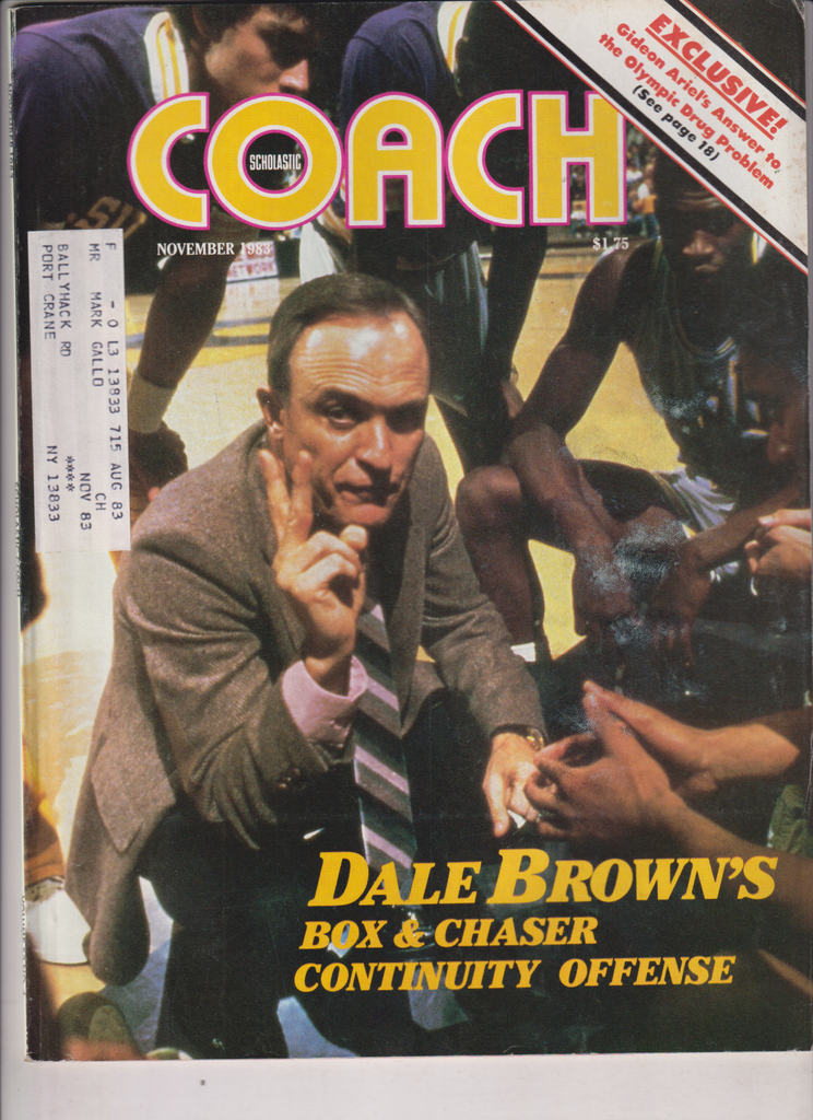 Scholastic Coach Mag Dale Brown's Box & Chaser November 1983 011120nonr