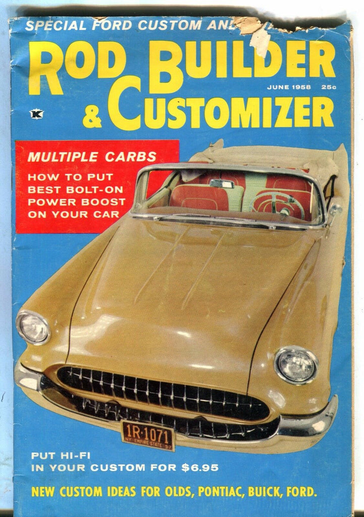 Rod Builder & Customizer Magazine June 1958 Olds Pontiac ACC 060117nonjhe