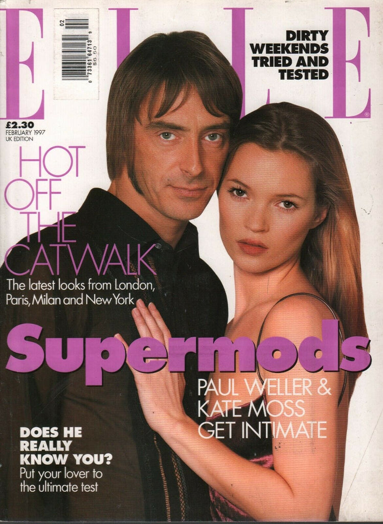 Elle UK Fashion Magazine February 1997 Paul Weller Kate Moss 101320ame