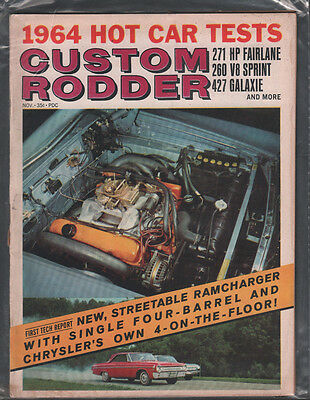 Custom Rodder November 1963 1964 Hot Car Tests 271 HP Fairlane EX 122615jhe