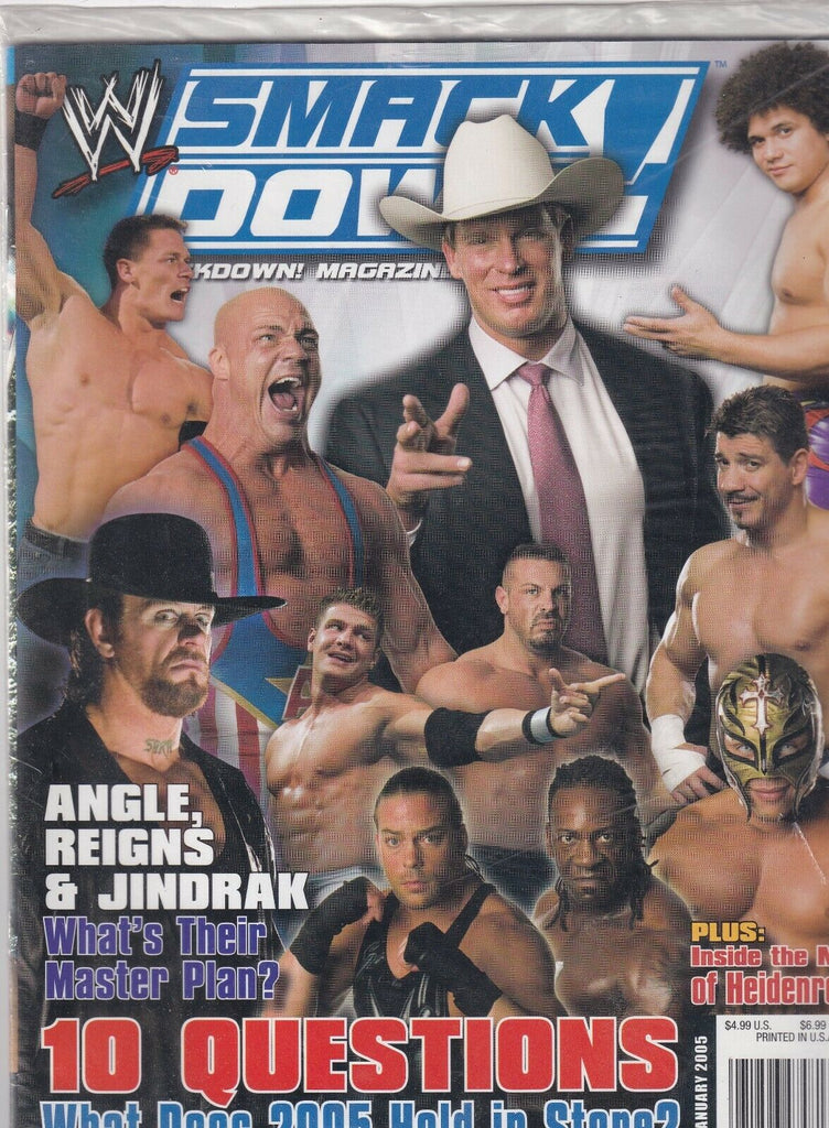 WWE Smack Down Kurt Angle John Cena Undertaker W/DVD January 2005 070219nonr