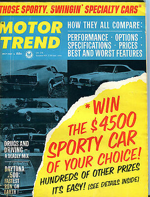 Motor Trend Magazine May 1967 Daytona 500 Specialty Cars EX 060916jhe