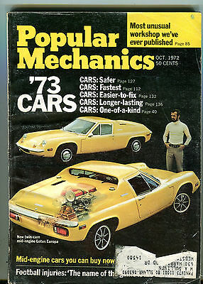 Popular Mechanics Magazine October 1972 '73 Cars EX 033116jhe