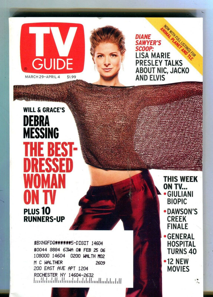 TV Guide Magazine March 29-April 4 2003 Debra Messing EX w/ML 100616jhe