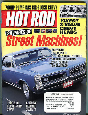 Hot Rod Magazine June 1999 Street Machines! Chevy Heads VGEX 021716jhe