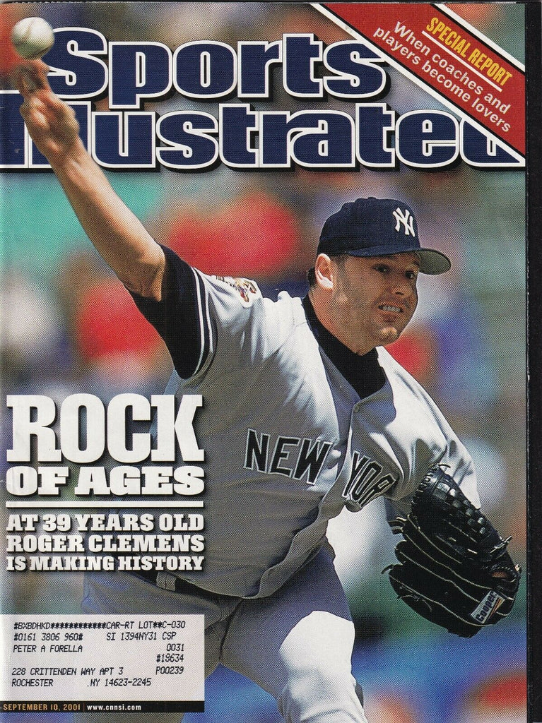 Sports Illustrated Roger Clemens September 10, 2001 091619nonr