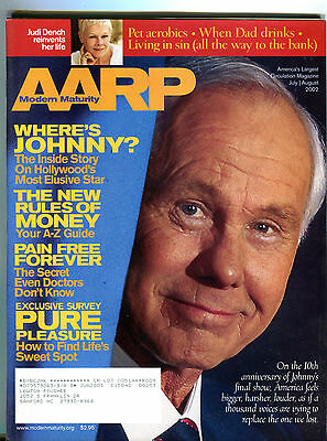 AARP Modern Maturity Magazine July/August 2002 Johnny Carson EX 020416jhe