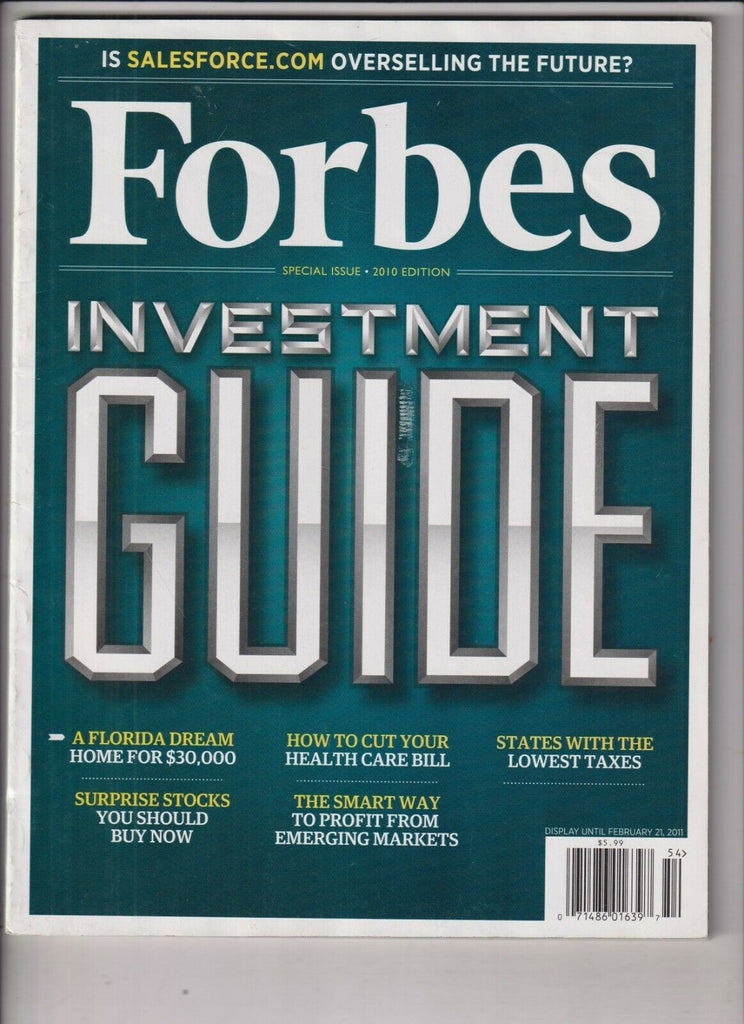 Forbes Mag Investment Guide 2010 Special Issue 032720nonrh